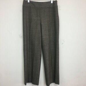 Akris Women's Taupe Color Wool Blend Flat Front Career Trousers - Size 10